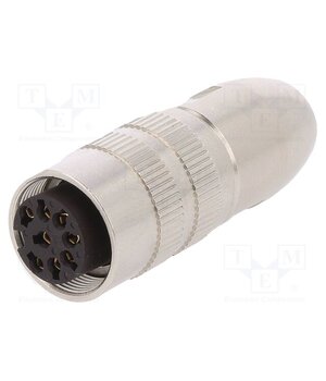 0322 08 Connector: M16; plug; female; PIN: 8; 5A; 60V; soldering; for cable e-pPEXl3pgtazYG3WonhxvknOK4Dym9LVkEDr0SZ5Ko