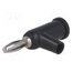 BDP-100-B Connector: 4mm banana; plug; 24A; 60VDC; black; 4mm socket; 39mm ey_JY38f4afyGKNzMhThlkzQaCiqzRRJvOmHaZwTHtw