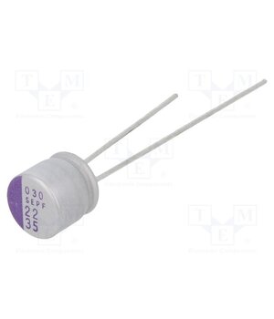 35SEPF22M Capacitor: polymer; 22uF; 35VDC; THT; ±20%; Ø6.3x6mm; OS-CON SEPF jZOhugOJWmsqsnwytK63lC3gKXRsyTHgwNIfGMWXm3M