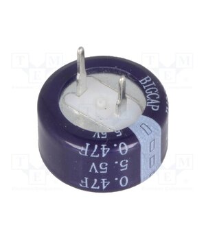 BCE005R5C474FS Supercapacitor; THT; 0.47F; 5.5VDC; ±20%; Ø13.5x7.3mm; -25÷70°C vDP7iRWK5Gagig_vOFyJuoEqCxua62Xp8aV79HB1_SU