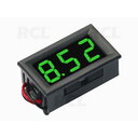 VOLTMETRAS - MODULIS 0.36" LED žalias, DC 0-100V, su korpusu, 3 laidai