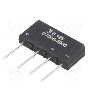 B125C7000A Bridge rectifier: single-phase; Urmax: 250V; If: 7A; Ifsm: 150A rPMiwjI7KipemU5GtwQULhW38fXMUivNrj8KHZEfA44