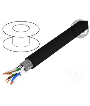 74004 BK002 Wire; Alpha Essential Flexing Ethernet,S/FTP; 4x2x26AWG; 7; Cu e4vfkE6AMUvrLyeQ7lXThYl757W3Z6YQBjMa918L6CI