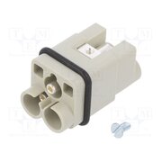 09120022651 Connector: HDC; contact insert; male; 40A; 400V; Han Q; PIN: 3; 2P+PE ugH7W1RegQFPZg7uO3YNdvPULNv8iJtY017a1eMHgr8