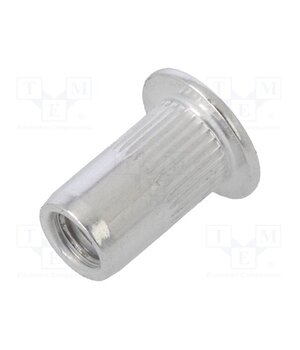 1742R-AL M4 Rivet nuts; M4; aluminium; Ømount.hole: 6mm; L: 11mm; 20pcs. qgMjDPwBaeZSzMX-5Vdy0crJgA3b8PaOode6W9wXRWk