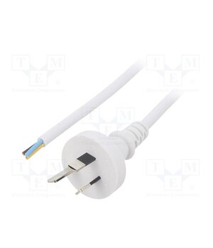 LT-423 3X0.75 WHT 1M END CUT Cable; 3x0.75mm2; AS/NZS 3112 (I) plug,cables; PVC; 1m; white; 10A 6CKWZ4H_cYkUARuZ9xmdbjXazRlqFvkXdwr5LlXkwHE