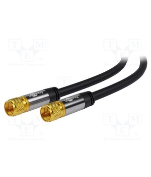70661 Cable; 1m; F plug,both sides; PVC; shielded connectors; black; 75Ω 6L_suoJXr3pwPrysjet7dm3II6quCF6DaQsoCXiNH1c