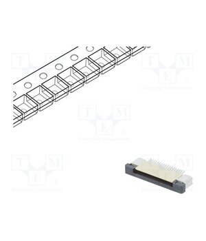 DS1020-09-18VBT1A-R Connector: FFC/FPC; tinned; SMT; 500mA; 50V; PIN: 18; 500um; ZIF; 30mΩ LMmLyoSKjXZF_uoEhj3GV9Fgkj6tgLhNl6gGllAhqFY