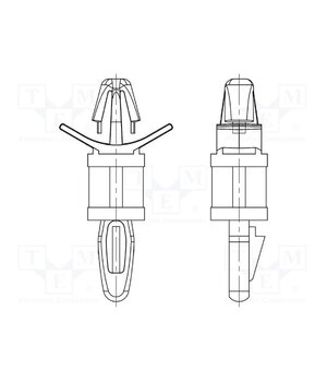 8G813V40357 PCB distance; polyamide; L: 28.6mm; snap fastener; natural Y12IX67RPUGuU52nmzJV_FXDjT78ZHsTHd_dO3NqHQw