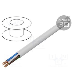 LA0052 Wire; BiTprotect,YTDY; 6x0.5mm; round; wire; Cu; PVC; white; CPR: Eca dUPV3J1I3LBeiZlaymvOfj8ceD8TnGvgsH7vhlMA7XQ