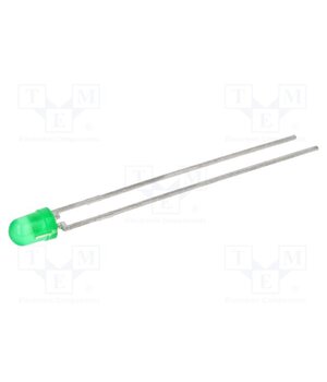 TLLG4401 LED; green; 3mm; 1÷2mcd; 30°; Front: convex; 1.9÷2.4VDC YiqM-aAFbusYpKKpiGbruAd9B9847r3hQ7a1xrSkDpM