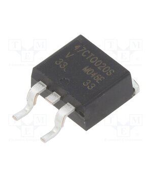 VS-47CTQ020S-M3 Diode: Schottky rectifying; D2PAK,TO263AB; SMD; 20V; 20Ax2; tube qa8sstNwKnTN_gmBP1mvLKtKPSxnybw_PnkePCBDxpU