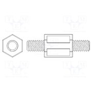 449X55 Screwed spacer sleeve; 55mm; Ext.thread: M6; hexagonal AyuL3B2eIaHe3QsEEEJ5-UZAEqngBtoZCKjDQHTRfbs