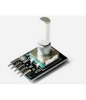 Rotācijas enkodera modulis ar pogu, piemērots Arduino

 ABENK01.jpg