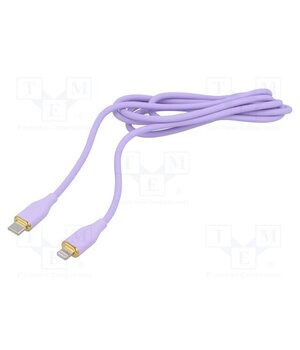 CC-USB2S-CM8PM-1.5M-P Cable; USB 2.0; Apple Lightning plug,USB C plug; 1.5m; violet _Sezu1s5bWhMNaLI7NrBQ2XQzpi4GvgvEKCtRgk2nkU