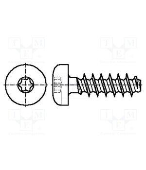 3205122 Screw; for plastic; 1.8x5; Head: cheese head; Torx® PLUS; 6IP; zinc 0bwAhe4SJkevr65RPhHwe8l9ksV-jmpaTr5MohqwOG8