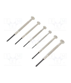 012290310 Kit: screwdrivers; precision; Phillips,slot; 6pcs. oQHGholEe6cB3VsC9hyj_6fA51eT-7Vt7LTBeRSVDyE