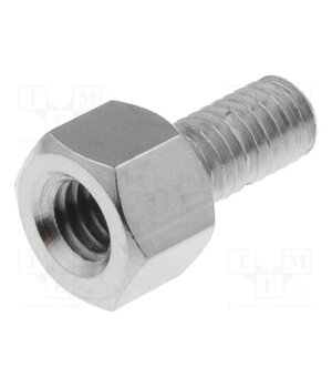 216X5 Screwed spacer sleeve; 5mm; Int.thread: M4; Ext.thread: M4; brass s9kB9udIAHMXr5Gpo9Hv0lo6ZKulx-2-yv6OfQXSJBg