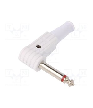 FM1105W Connector: Jack 6,3mm; plug; male; mono; ways: 2; angled 90°; white D327kvUuEzPeUdcPto5HDQZBYpvknkDh4KtxFloRZEQ