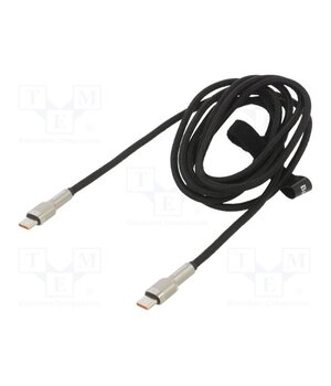 CATJK-D01 Cable; USB C plug,both sides; 2m; black; 100W 6yKF8hgcyMFw6euydc8oneBoV-W4o9hpf89W5iq83ho