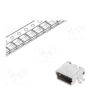 UX60SC-MB-5ST(80) Connector: USB B mini; socket; UX; on PCBs; SMT; PIN: 5; horizontal bDdt15h9b7vGMbngao4yHZr_Q0sgckPAJZS2u6hGGPs