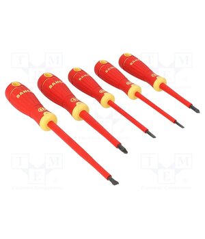 B220.015 Kit: screwdrivers; insulated; Pozidriv®,slot; BahcoFit; 5pcs. DpkbXEDxxjyaiBGuAxMPJi_Huqn4QGdVPASWOM6kDzU