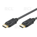 DisplayPort 2.0 connector cable, 1m, gold-plated