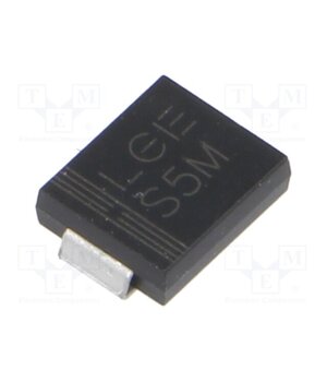 S5M Diode: rectifying; SMD; 1kV; 5A; SMC; Ufmax: 1.15V; Ifsm: 150A 9E2m026AGVnm35wllioGbcFDRMVRK-DC6D4lt5bu47I