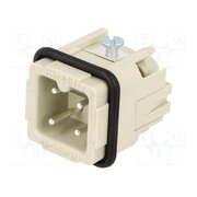 09200032611 Connector: HDC; contact insert; male; 10A; 250V; Han® A; PIN: 4; 3+PE Ty-MRWUInCubfgHu3pCzcazXJRylao-i838DADZ92WI