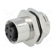 M12D-04PFFS-SH8001 Connector: M12; socket; PIN: 4; female; 250V; IP68; soldering; metal 5X4NXJxoJVDete3tp5wcWysadnAc50ep8S_8PhQwpl8