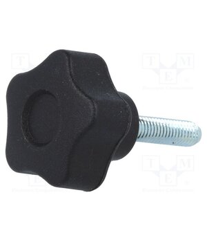 VCT.25 P-M5X20 Knob; Ø: 25mm; Ext.thread: M5; 20mm; H: 19mm; technopolymer PA 8N6b2P6IIG2nKMoJAJhvdkiYBDBqUUvSEXV3wBpoo88