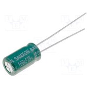 EGF107M1EE11RR Capacitor: electrolytic; low ESR; THT; 100uF; 25VDC; Ø6.3x11mm DuaN3keFlmFyFf7tQkFVKiyh30wlqxkgRfwmpTHeAHQ