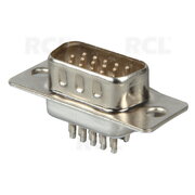 D-SUB MALE 15pin High Density SVGA, for mounting/cable