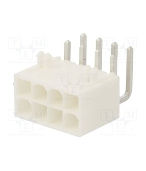 39-30-0080 Connector: wire-board; socket; male; PIN: 8; Mini-Fit Jr; 13A; THT A8Mfpo8RsQ0PKPM4iIrwlhmdIUrVBDe54uyYInPofns