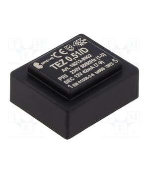 TEZ 0,51/D 230/12V Transformer: encapsulated; 0.5VA; 230VAC; 12V; PCB; IP00; TEZ Bh_s5mPaOFqJ4VP25ZT1Mmx-p9eatOjTlB4b0mRgAbo