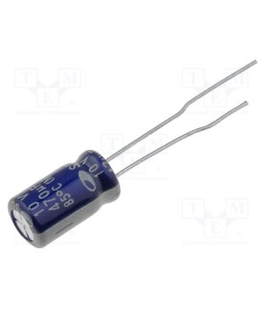 SD1A477M6L011PC Capacitor: electrolytic; THT; 470uF; 10VDC; Ø6.3x11mm; Pitch: 2.5mm ThvuwJ2xnWYhiz417MvYl4Ti6w0z6XQZLD6vRVle308