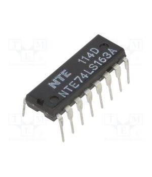 NTE74LS163A IC: digital; 4bit,binary counter,synchronous; TTL; THT; DIP16 15B7GWk-ad6d60x1QRiGNYLaF2E0Ujb4DUgZF4mK5IY