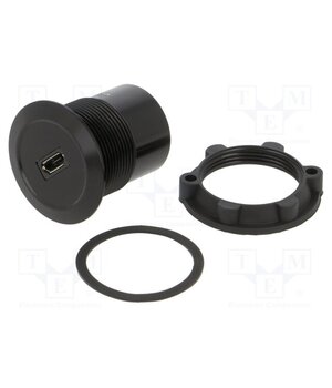 MICRO USB-01-BK Adapter; for panel mounting,rear side nut; USB 2.0; Thread: M22 9j73617GfJvZH_HUqnlH5-_RbRHQwejG5-E-Gem9ggE