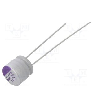 16SEPC100M Capacitor: polymer; 100uF; 16VDC; THT; ±20%; Ø6.3x6mm; OS-CON SEPC q2jU3fTt8xJjIMCZooAiVS9TuWBumGlX7ucW8kPwr20