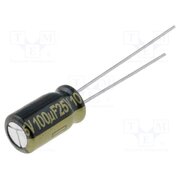 EEUFM1E101 Capacitor: electrolytic; low ESR; THT; 100uF; 25VDC; Ø6.3x11.2mm QtPmelEBmH2I5deZl1eqjerkFlDpm7E0Grph9rmEA-g