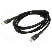 CATKLF-GG1 Cable; USB C plug,both sides; 1m; black; textile; 60W RKksWVC3fJYd_1Y7-CpwUaSg5l-3qqwY-WASX2TeYBg