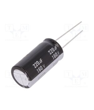 EEUEB2C221 Capacitor: electrolytic; THT; 220uF; 160VDC; Ø16x31.5mm; ±20%; EB pJfCXwHt1Tf8R82YK6_HuQInJm5xmq3ONSj35a9R_LY
