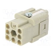 C14610B00750012 Connector: HDC; contact insert; female; 400V; PIN: 8; 7+PE; size A3 TNpn2zfeIY7peiU8jj-XxHV9pZ3HuUARP2W-50YCZw8