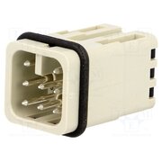 09210072632 Connector: HDC; contact insert; male; 10A; 250V; Han® D; PIN: 8; 7+PE w3_vL5uqnTBfKQCQ2aQICQEiZBJcRymJW_RYAd2FB7k