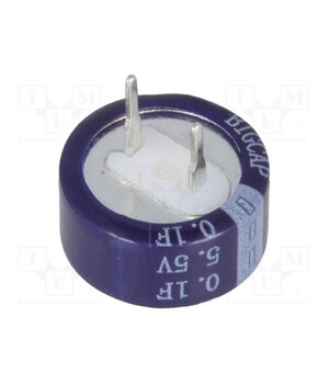 BCE005R5C104FS Supercapacitor; THT; 0.1F; 5.5VDC; ±20%; Ø13.5x6.6mm; -25÷70°C 5RTWM9HJGsGuTgEIBDRInQPLv3WOnYKJOVj4tjSKXBo