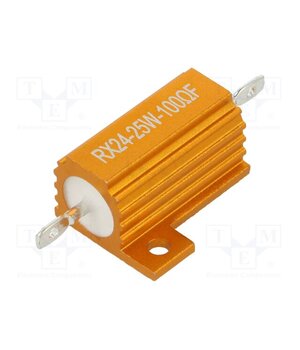 AHP25W-100RF Resistor: wire-wound; with heatsink; 100Ω; 25W; ±1%; 50ppm/°C QVBbujN4YDpYhM5MKkBibbIzO8blJKJUNld5RnZhBDE