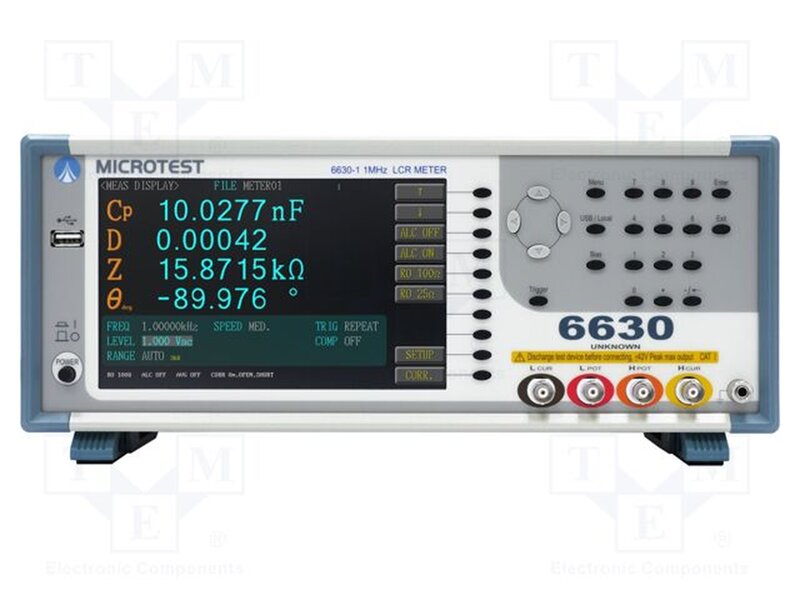 6630-01 LCR meter; Meas.accur: ±0.05%; LCD TFT 7