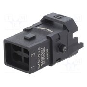 09100033201 Connector: HDC; contact insert; male; Han® 1A; PIN: 4; 3P+PE; Han E® -8ldVBlhQ8ACH6Qc0sd72-MFxAmv4-kG_OtsIeuh0NU