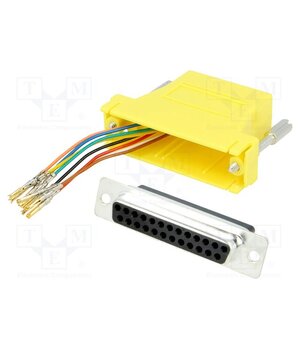 DA25-SMJ8-Y-K Transition: adapter; D-Sub 25pin female,RJ45 socket; yellow lBY8gvMWJY5uziCN9Zzoe3dc11UXulGSIR5iEHMROPs