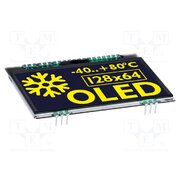 EA OLEDL128-6LGA Display: OLED; graphical; 2.9"; 128x64; Dim: 68x51mm; green tJVUN7FDrCMb1OL6_P2Dn6SM81SI1y462tLVdrOvXbQ